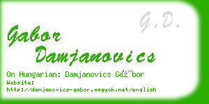gabor damjanovics business card